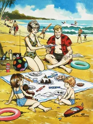 Ein Weihnachts-Picknick am Strand