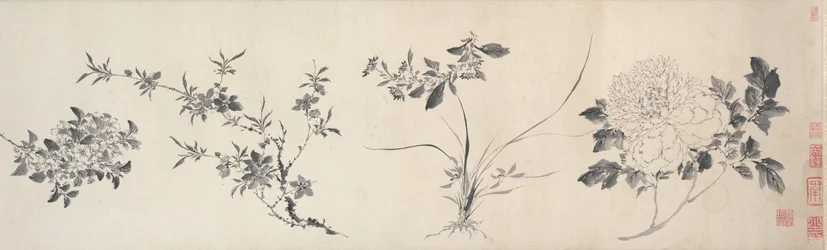 Blumen der vier Jahreszeiten, Ming-Dynastie
