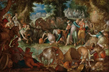 Moses schlägt den Felsen, 1624