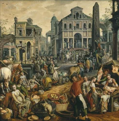 Marktszene mit Ecce Homo, 1565