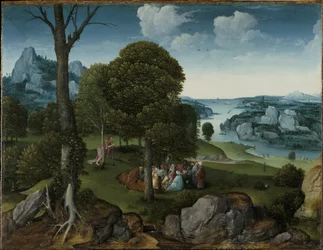 Landschaft mit der Predigt Johannes des Täufers