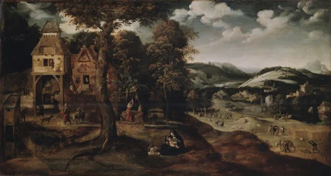 Landschaft mit der Flucht nach Ägypten, um 1524