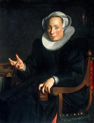 Porträt von Christina Wtewael van Halen 1568-1629, 1601