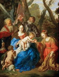 Die mystische Hochzeit der heiligen Katharina mit den Heiligen Leopold und Wilhelm