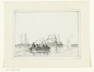 Ruderboot mit Passagieren auf dem IJ