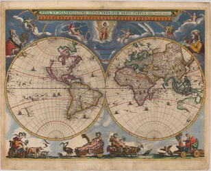 Doppelhemisphärenkarte der Welt