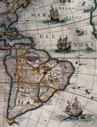 Nordatlantik und Südamerika, Band XI, Atlas Maior, von Joan Blaeu (1596-1673), Kupferstich, Amsterdam