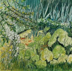 Teich mit Goldfischen