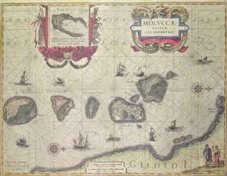 Karte der Molukkeninseln vor Halmahera, 1640