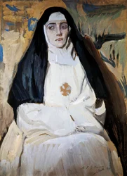 Eine Nonne. Gemälde von Joaquin Sorolla (1863-1923)