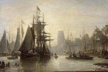Der Hafen von Rotterdam. 1856