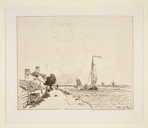 Die zwei Segelboote