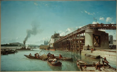 Paris, Hafenbrücke an der Seine (Le Pont de l’Estacade)