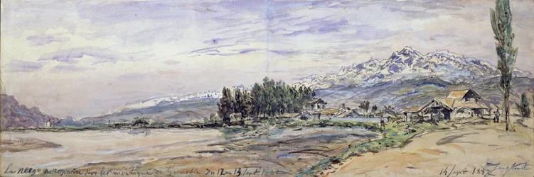 Schnee auf den Bergen bei Grenoble, 12. und 13. September 1882