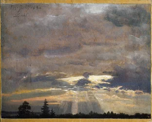 Wolkenstudie mit Sonnenstrahlen