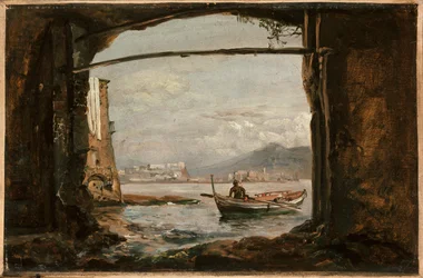 Blick aus einer Grotte bei Posillipo