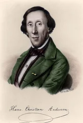 Porträt von Hans Christian Andersen (1805-1875) (spätere Kolorierung)