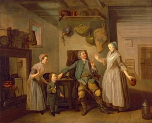 David Garrick und Mary Bradshaw in David Garricks "The Farmer