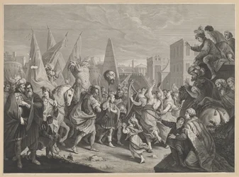 Davids Triumphzug nach dem Kampf mit Goliath