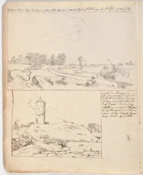 Seeländische Landschaft, gezeichnet auf Seite 16 f.o.