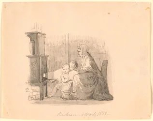 Der Winter. Illustration zu Kaalunds "Fabeln für Kinder". Siehe Kommentar aus dem Arkatalog.