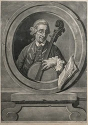 Jacob Cervetto, graviert von M. A. Picot, ca. 1770 (Gravur)