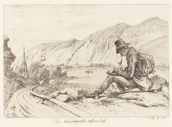 Der Landschaftsmaler auf der Reise