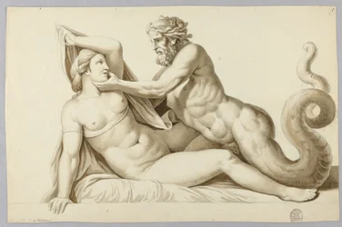 Ein Meeresgott besucht ein Mädchen