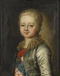 Porträt des Großfürsten Alexander Pawlowitsch Alexander I. als Kind