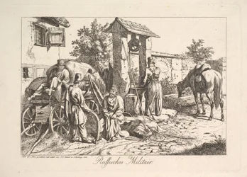 Kosake am Brunnen, 1815