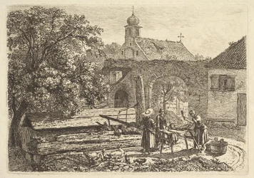 Wäscherin an einem artesischen Brunnen, 1817