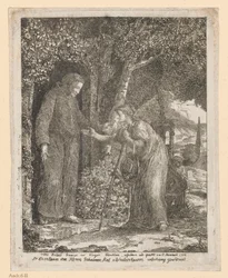 Illustration zu A. G. Bürgers Ballade „Die Brüder Graurock und die Pilgerin“ (Bruder Graurock und die Pilgerin)