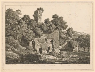 Landschaft - Ruinen der Villa des Ventidius Bassus in Tivoli