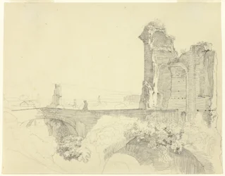Brücke und Ruinenturm