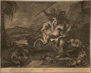 Ca. 1770 allegorische Mezzotinto von Asien