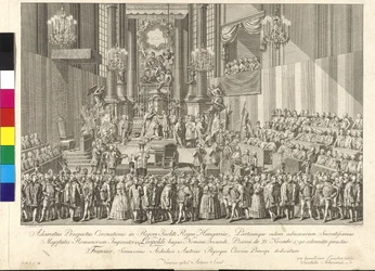 Krönung von Kaiser Leopold II. zum König von Ungarn in Bratislava am 15. November 1790