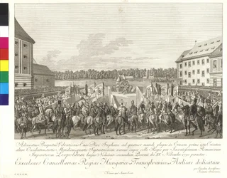Krönung von Kaiser Leopold II. zum König von Ungarn in Bratislava am 15. November 1790