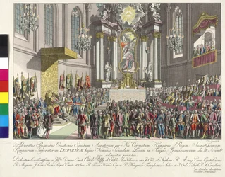 Krönung von Kaiser Leopold II zum König von Ungarn in Bratislava am 15. November 1790