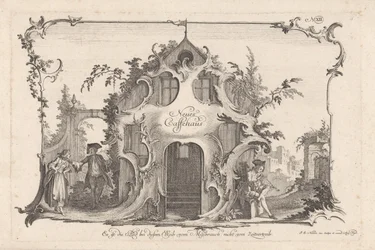 Kaffeehaus mit streitendem Paar, Neues Caffehaus (Titel auf dem Objekt), Soziale Aktivitäten (Serientitel)