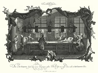 Das Billardspiel (Stich)