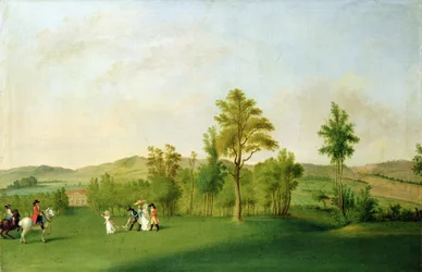 Landschaft mit Figuren