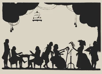 Konzert am Hofe von Kaiser Paul I. in Sankt Petersburg (Silhouette, ca. 1785)