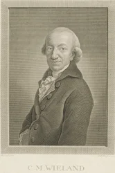 Porträt des Dichters und Schriftstellers Christoph Martin Wieland 1733-1813, 1797