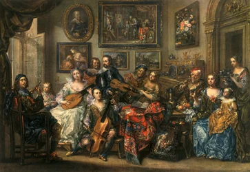 Flöte, Laute, Cello und Violine, Johann Georg Platzer 1704-1761, 1948