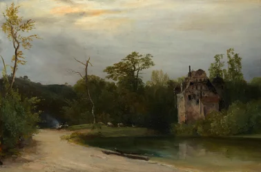 Parklandschaft am frühen Morgen