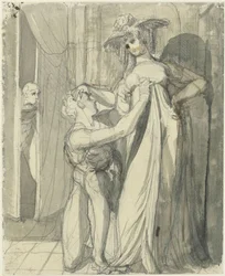 Siegfried und Kriemhild von Hagen überrascht