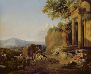 Landschaft mit Ruine, 1670