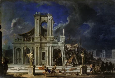 Samson erschlägt die Philister, ca. 1633-34