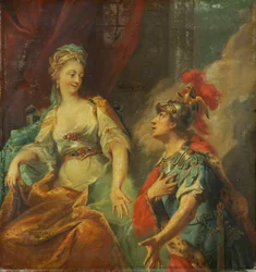 Aeneas vor Dido
