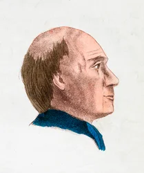 Die Gesichtszüge einer philosophischen und tiefgründigen Person